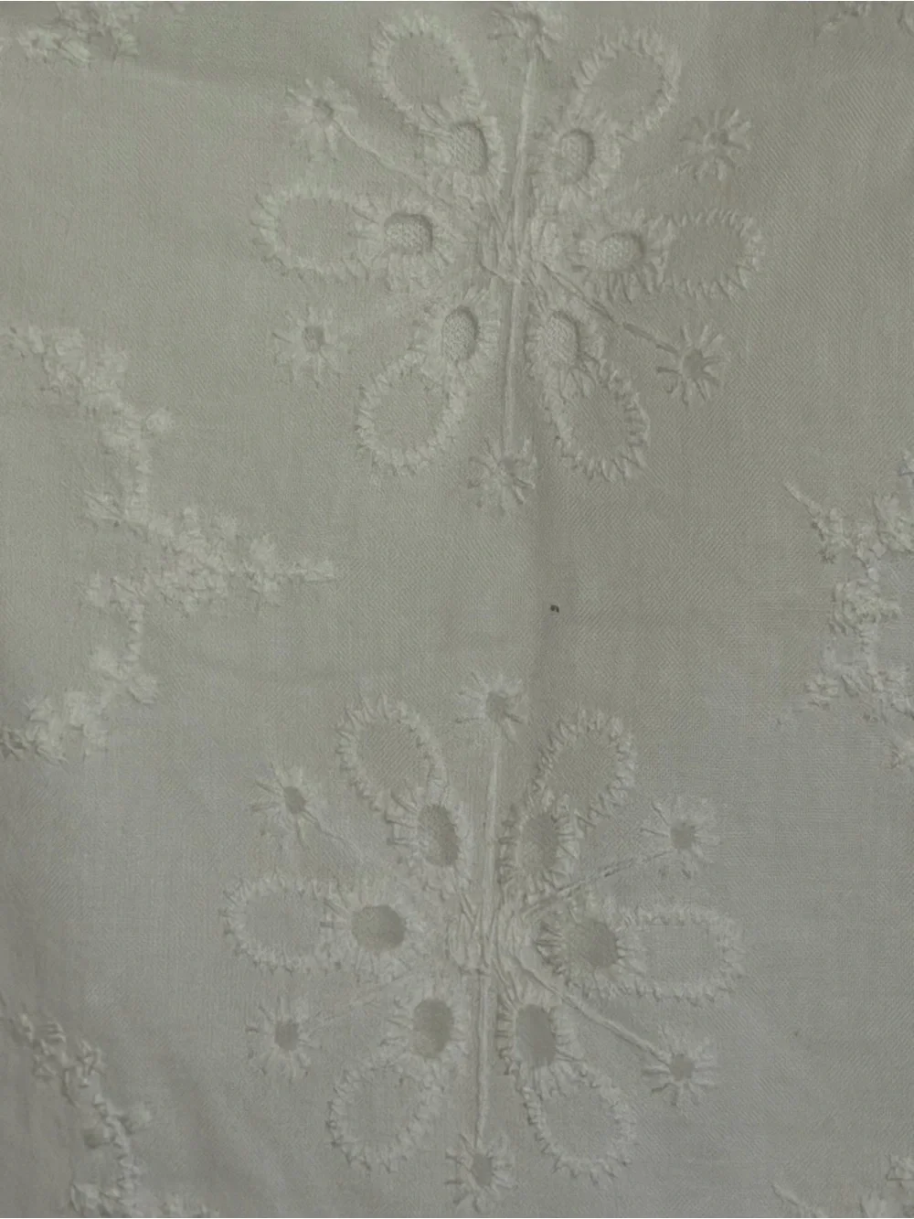NWOT White Eyelet Mini Dress with Adjustable Straps